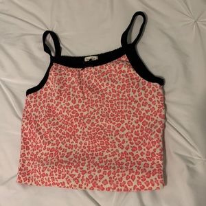Brandy Melville (John Galt) Pink Cheetah print cropped tank